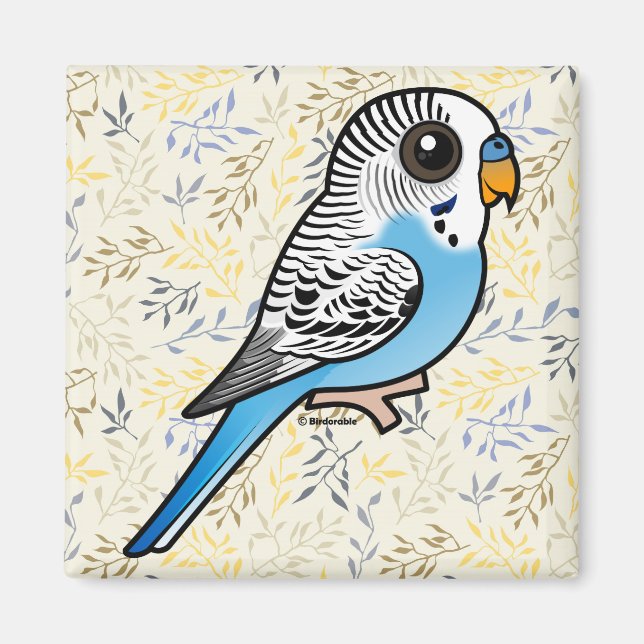 Aimant Bougie bleu Birdorable (Devant)