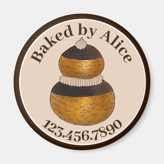 Aimant Boulangerie Pâtisserie Chef pâtisserie Religieuse  (Devant)