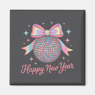 Aimant Boule disco luxe dorée Bonne année 