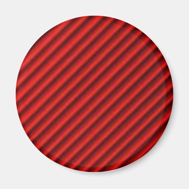 Aimant Boule Rouge Avec Lignes Noires Conception abstrait (Devant)