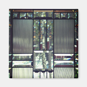 Aimant Bouleau en verre biseauté arbres argent métallique