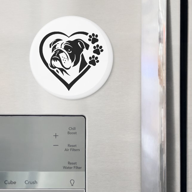 Aimant Bouledogue (In situ (réfrigérateur))