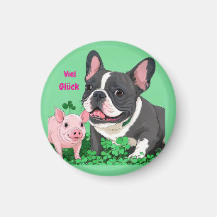Aimant Bouledogue français bonne chance