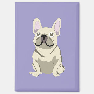 Aimant Bouledogue français crème,