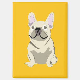 Aimant Bouledogue français crème