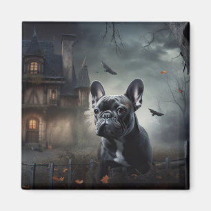 Aimant Bouledogue français Halloween effrayant