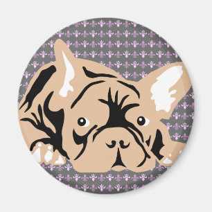 Aimant Bouledogue Français rose