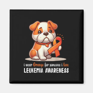Aimant Bouledogue Je Porte Orange Pour Quelqu'un Que J'ai