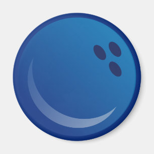 Aimant Boules de Bowling Bleu