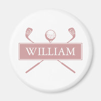 Boules de golf personnalisées avec nom Rose poussi