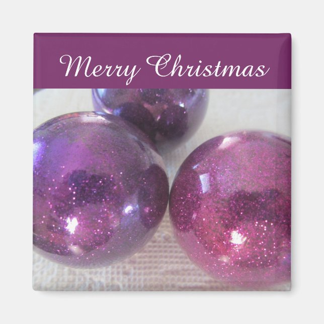Aimant Boules de Noël Brillantes (Devant)