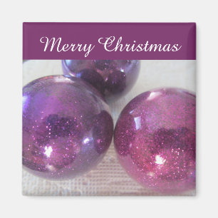 Aimant Boules de Noël pétillantes