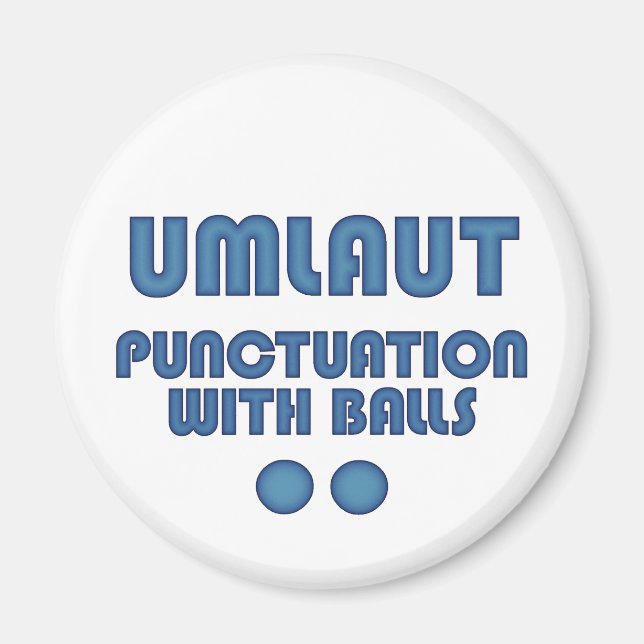Aimant Boules Umlaut (Bleu) (Devant)