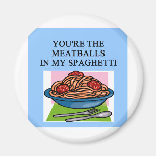 Aimant BOULETTES DE VIANDE et amants de spahgetti
