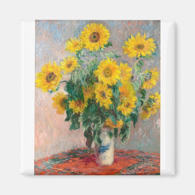 Aimant Bouqet of Sunflowers par Claude Monet (Devant)