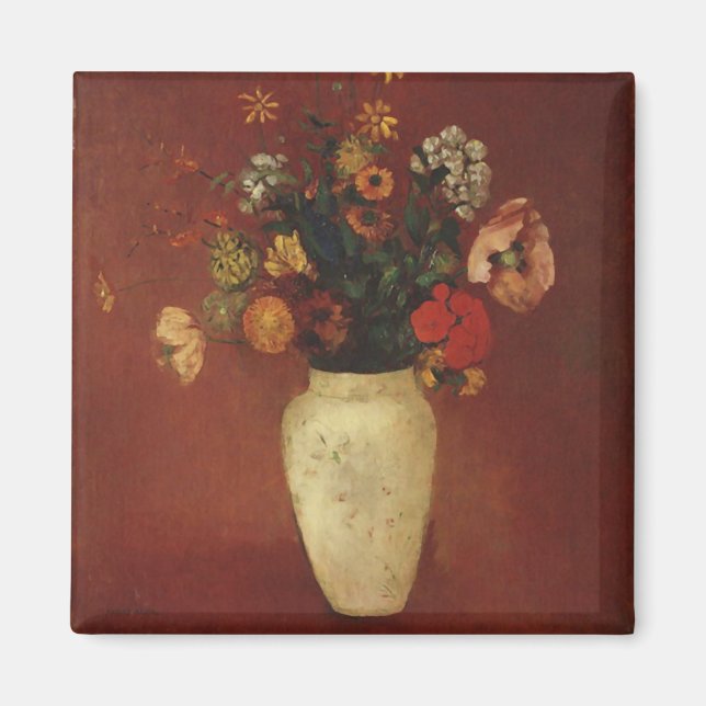 Aimant Bouquet dans un vase chinois, Odilon Redon Fine Ar (Devant)
