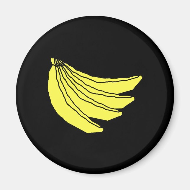Aimant Bouquet de bananes jaunes. (Devant)