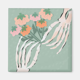 Aimant Bouquet de citrouilles squelettes pour mariage d'H