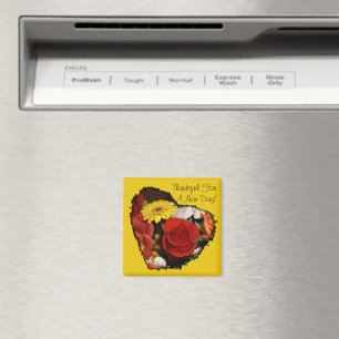 Aimant Bouquet de coeur floral sur mesure