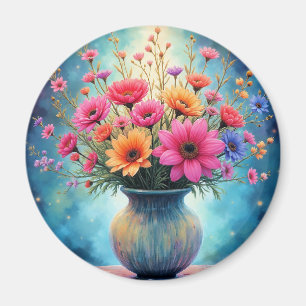Aimant Bouquet de fleurs colorées