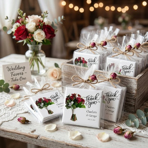 Aimant Bouquet de fleurs de remerciement de mariage Faveu