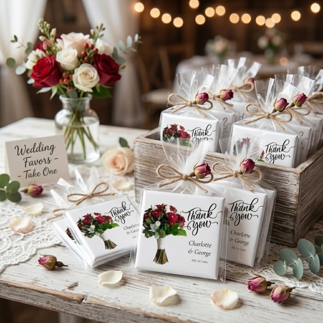 Aimant Bouquet de fleurs de remerciement de mariage Faveu (Créateur téléchargé)
