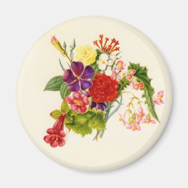Aimant Bouquet de fleurs mixtes (Devant)