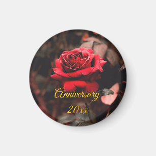 Aimant Bouquet de rose rouge personnalisé cadeau unique K