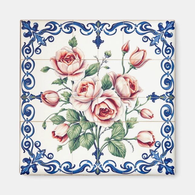 aimant bouquet de roses classique (Devant)