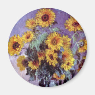 Aimant Bouquet de tournesols de Claude Monet, Art Vintage