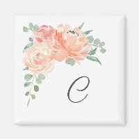 Bouquet floral aquarelle avec votre monogramme