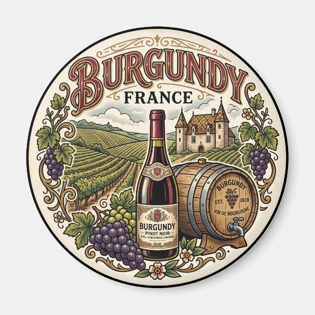 Aimant Bourgogne France (Devant)