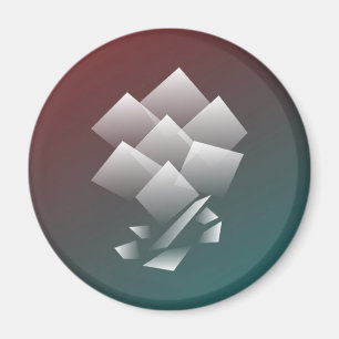 Aimant Bourgogne turquoise blanche