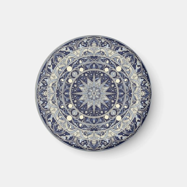 Aimant Boussole céleste Mandala Art à motif étoile (Devant)