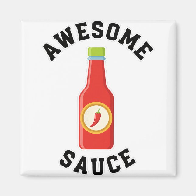 Aimant Bouteille de Sauce Awesome au Poulet  (Devant)