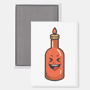 Aimant Bouteille de Sauce Piquante de Dessin Animé Mignon