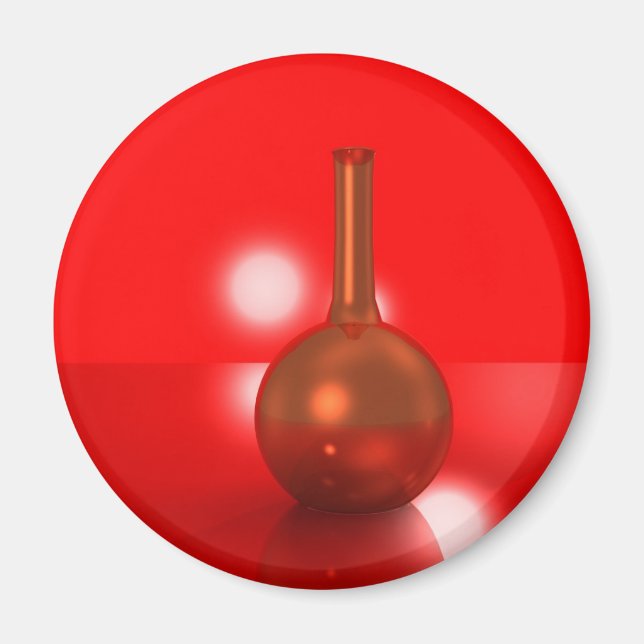 Aimant bouteille rouge (Devant)