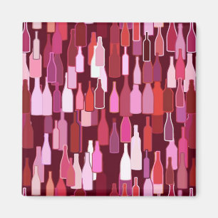 Aimant Bouteilles de vins, tons prunes, arrière - plan b