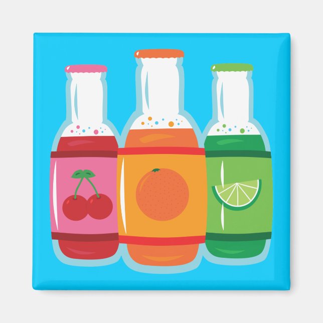 Aimant Bouteilles Pop Soda (Devant)