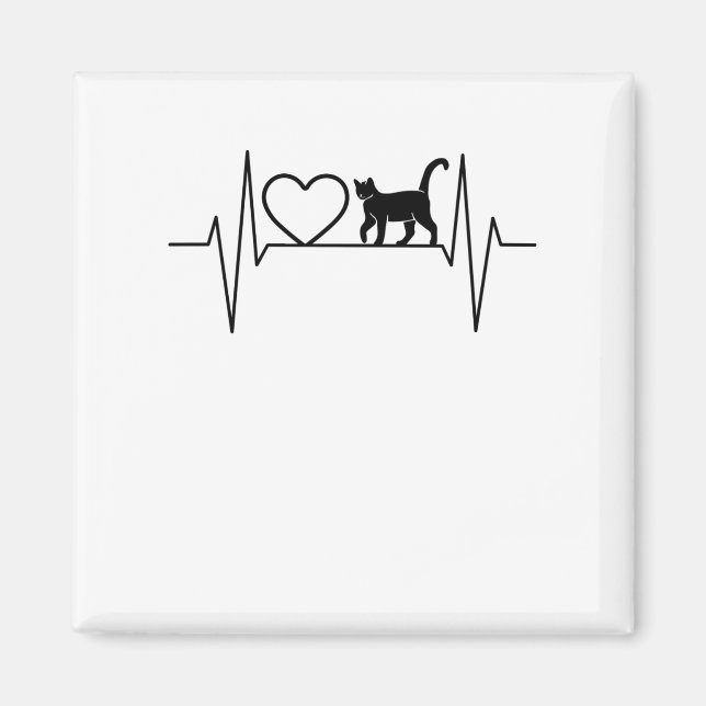 Aimant Bouton cardiaque du chat (Devant)
