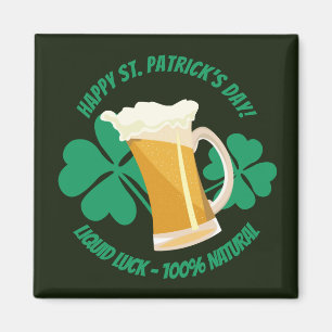 Aimant Bouton chance liquide Saint Patrick's Day