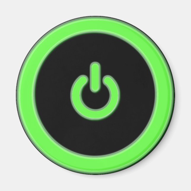 Aimant Bouton d'alimentation de l'ordinateur vert (Devant)