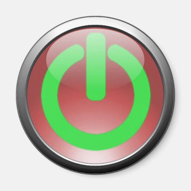 Aimant Bouton d'alimentation rouge (Devant)