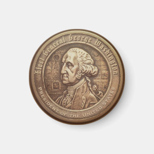Aimant Bouton de campagne de George Washington
