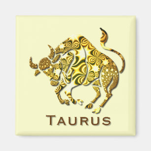 Aimant Bouton de carré de zodiaque de Taureau