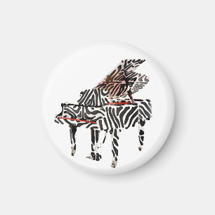 Aimant Bouton de ~ de piano à queue de zèbre