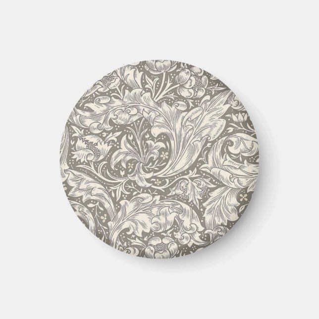 Aimant Bouton de fiancé en damas antique de William Morri (Devant)