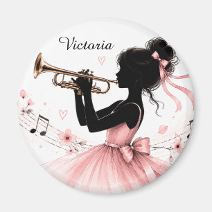 Aimant Bouton de joueur de trompette modifiable