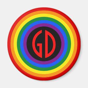 Aimant BOUTON DRAPEAU PLANIFIÉ + votre signe ou votre mon