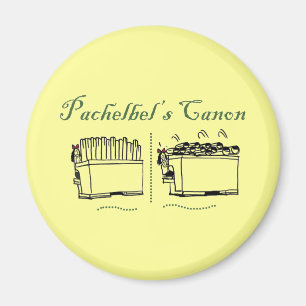 Aimant bouton du Canon de Pachelbel